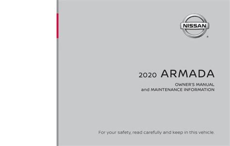 2020 Nissan Armada Owners Manual